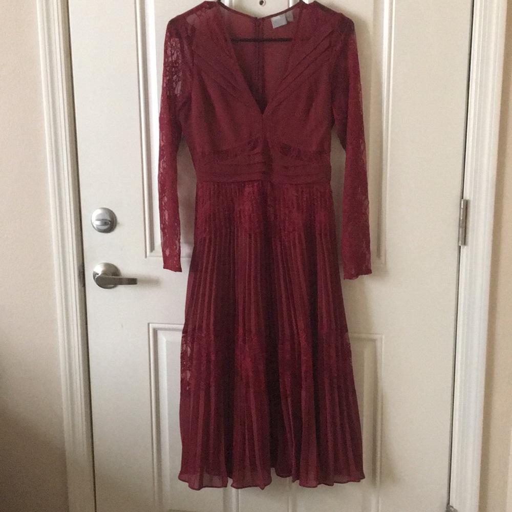 Crimson Lace Dress